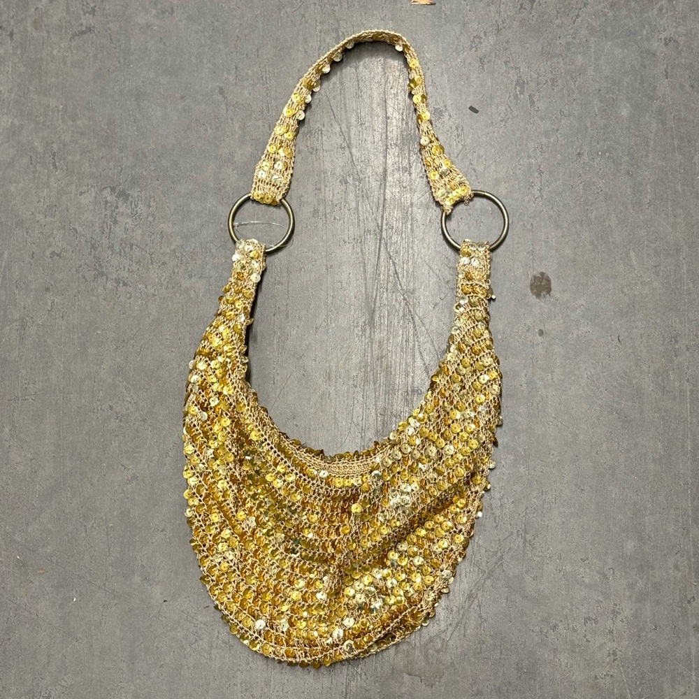Y2K Gold Sequin Bag